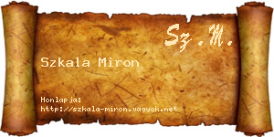 Szkala Miron névjegykártya